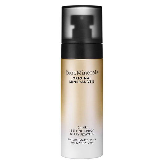 bareMinerals Original Mineral Veil Natural Matte Setting Spray – 24H Makeup Lock & Ölkontrolle, Alkoholfrei, Schweiß- & Übertragungsbeständig, Ultrafeiner Nebel für glattes, mattes Finish