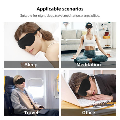 ANPKEC Schlafmaske, 3D konturierte Schlafmaske, 99% Lichtblockierung, Null Augendruck, verstellbares Band für Männer und Frauen, für Schlaf, Yoga, Reisen (Schwarz)