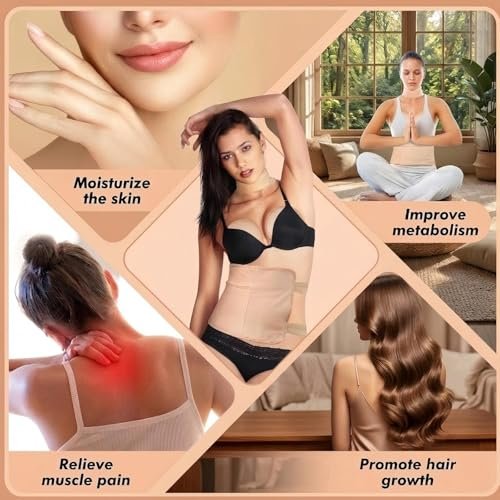 Rizinusöl-Wickel-Set zur ganzheitlichen Wellness-Förderung – Wiederverwendbare Bio-Rizinusöl-Packs mit weichem Baumwollfutter für Bauch, Nacken und Brust – Einfach anzuwenden