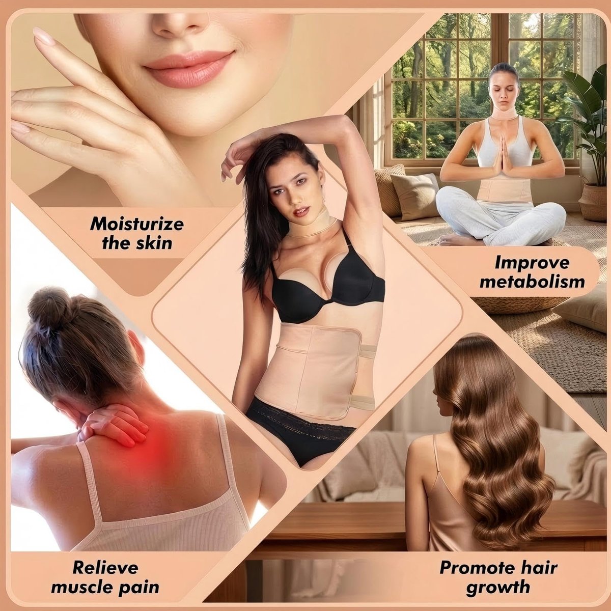 Rizinusöl-Wickel-Set zur ganzheitlichen Wellness-Förderung – Wiederverwendbare Bio-Rizinusöl-Packs mit weichem Baumwollfutter für Bauch, Nacken und Brust – Einfach anzuwenden