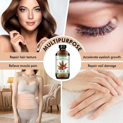 Rizinusöl-Wickel-Set zur ganzheitlichen Wellness-Förderung – Wiederverwendbare Bio-Rizinusöl-Packs mit weichem Baumwollfutter für Bauch, Nacken und Brust – Einfach anzuwenden