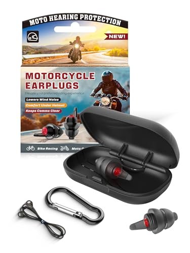 Motorrad Ohrstöpsel gegen Windgeräusche – 25 dB Lärmminderung, klare Kommunikation, bequem unter dem Helm, wiederverwendbare Silikon-Ohrstöpsel für Motorrad, Touren, Rennen, Schießen