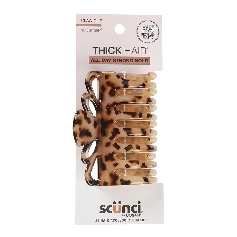 Scunci by Conair Haarspange für dickes Haar – Schildpatt – 1 Stück