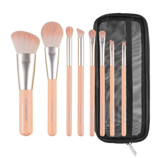 ACOSBRUOP Makeup Pinselset, 8-teiliges Kosmetikpinsel-Set mit edlem Etui
