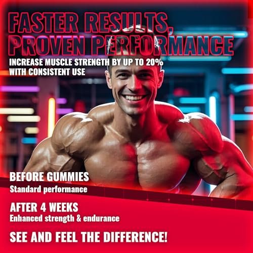 zipvit Creatin-Monohydrat Gummibärchen (5g) – Pre-Workout Energie & Muskelwachstum für Männer & Frauen | Erdbeer-Elektrolyt-Gummis (135 Stück)