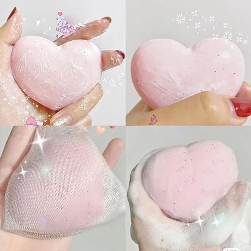 PELICAN SOAP Peeling-Seife für empfindliche Haut – Exfolierende Seife mit Aloe Vera & Jojobaöl, hydratisierend, japanische Hautpflege, 2,8 oz, 3er-Pack Pfirsich