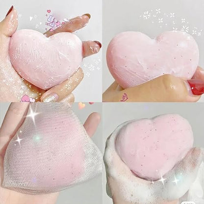 PELICAN SOAP Peeling-Seife für empfindliche Haut – Exfolierende Seife mit Aloe Vera & Jojobaöl, hydratisierend, japanische Hautpflege, 2,8 oz, 3er-Pack Pfirsich