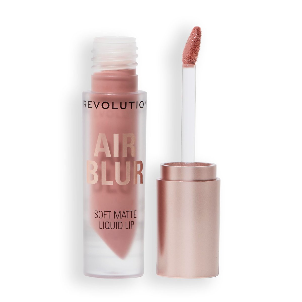 Revolution Beauty London Air Blur Matte Liquid Lipstick – Lang anhaltende Lippenfarbe, vegan & tierversuchsfrei, Farbton Chauffeur Nude, 0,11 fl oz