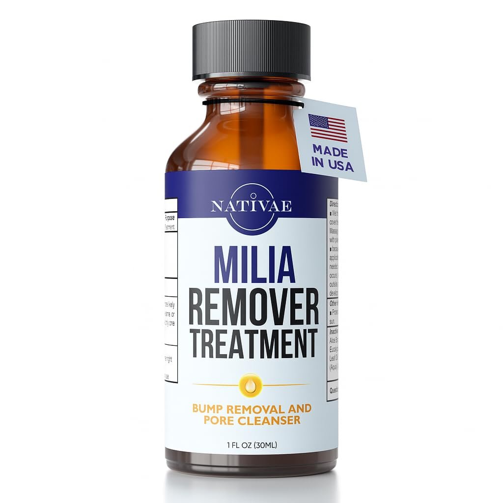 Milia Entferner Behandlung für Augen & Gesicht – Milia Spot Behandlung mit Salicylsäure & Teebaumöl – Milia Akne Serum
