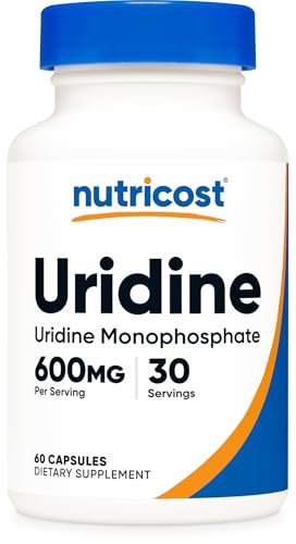 Nutricost Uridinmonophosphat (UMP) 60 Kapseln, 600 mg pro Portion – Vegan, 30 Portionen