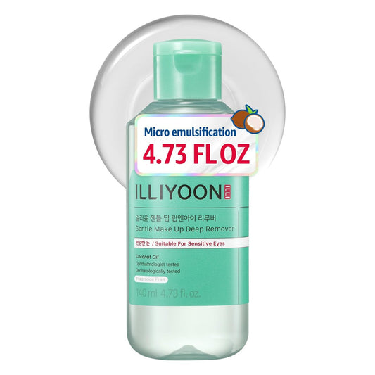 Illiyoon Sanfter Augen-Make-up-Entferner – 2-Phasen-Formel für wasserfestes Mascara, Lippenstift & Eyeliner, ölfrei, augenärztlich getestet, vegan, 4,73 fl.oz.