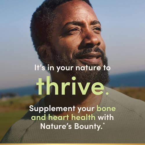 Nature's Bounty Vitamin D3 K2 Nahrungsergänzungsmittel, 4000 IE Vitamin D3 plus 100 mcg Vitamin K für Erwachsene zur Unterstützung der Herz- und Knochengesundheit, 60-Tage-Vorrat, 60 vegetarische Kapseln