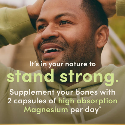 Nature's Bounty Magnesium Glycinat 240 mg – 120 Kapseln für Muskelentspannung, Knochen-, Herz- und Nervengesundheit – Nicht-GVO, glutenfrei, vegetarisch