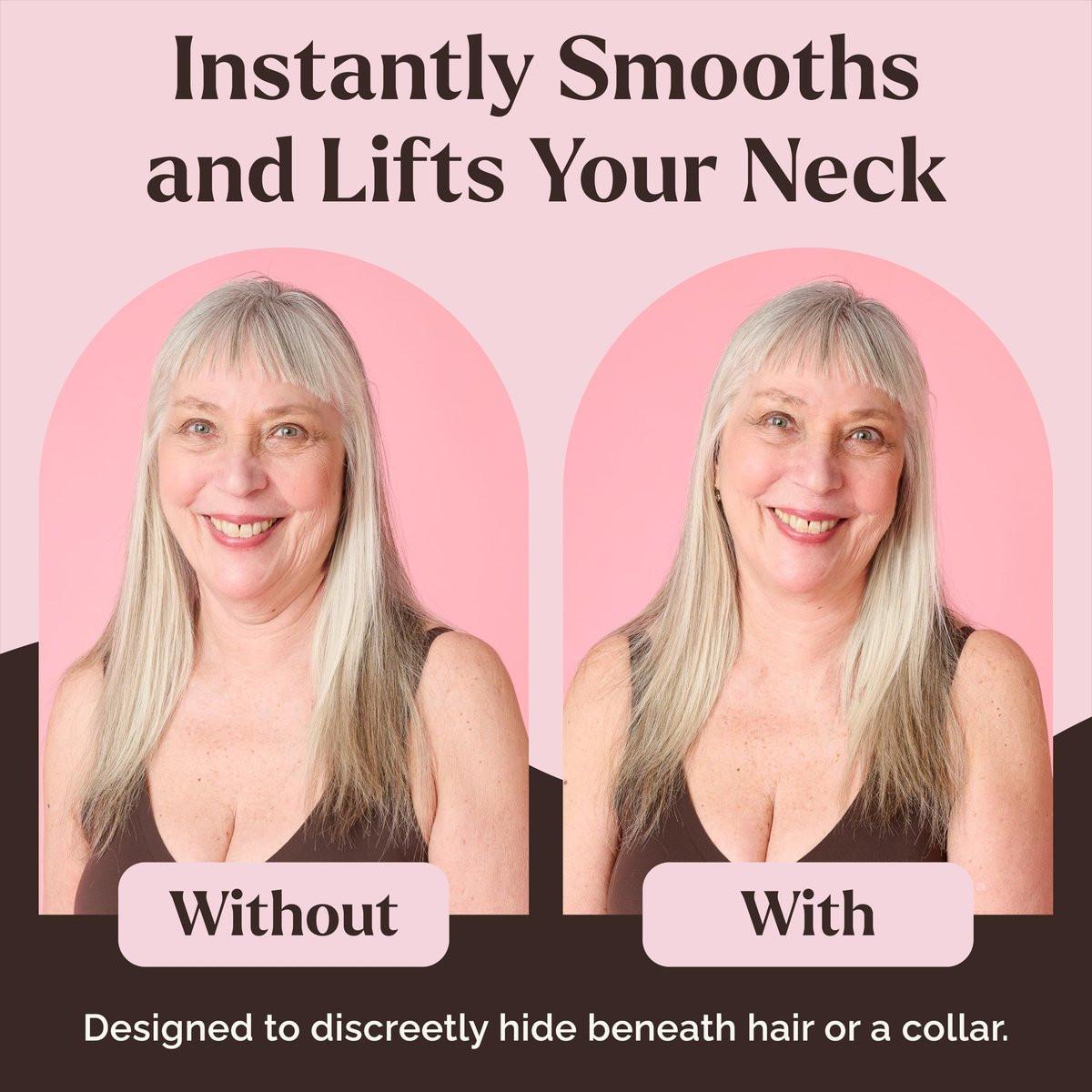 Skinnies Instant Lifts Neck Tape – Patentiert & Hergestellt in den USA – Glättet Linien & Strafft schlaffe Haut für einen jugendlichen Look – Unsichtbar unter den Haaren – 15 Paare