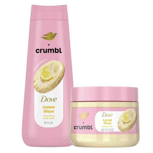 Dove Feuchtigkeitsspendendes Duschgel & Peeling | Lemon Glaze | 20oz Wash + 15oz Scrub