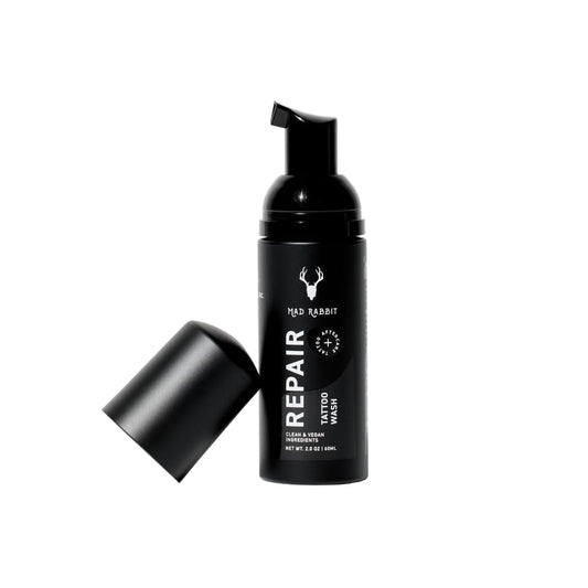 Mad Rabbit Tattoo Aftercare Seife – Tattoo-Seife für neue Tattoos – Duftfreier Tattoo-Reinigungsschaum – Ungeruchsneutrale Tattoo-Reinigung mit sauberen + veganen Inhaltsstoffen, 60 ml