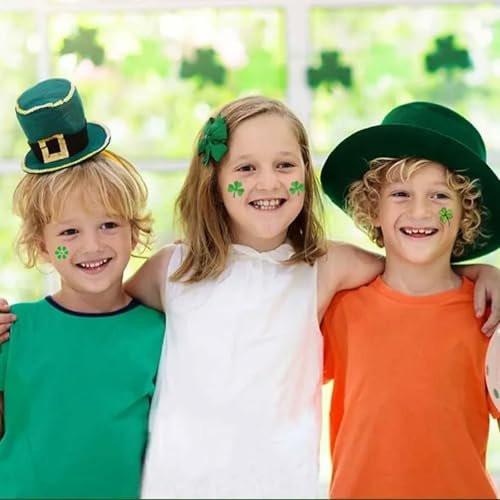 15 Blätter St. Patrick's Day Tattoos, Kleeblatt Temporäre Tattoos, St. Patrick's Day Gesichtsaufkleber für Partys