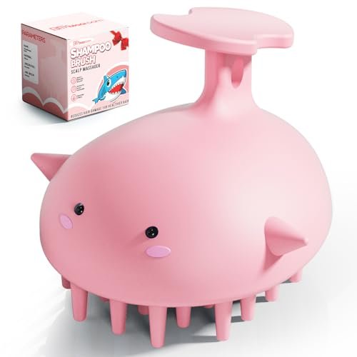 BLAAROOM Kopfhautmassagegerät für Haarwachstum – Silikon Shampoo Bürste, sanfter Scalp Scrubber für Dandruff Entfernung, nass & trocken anwendbar, rosa