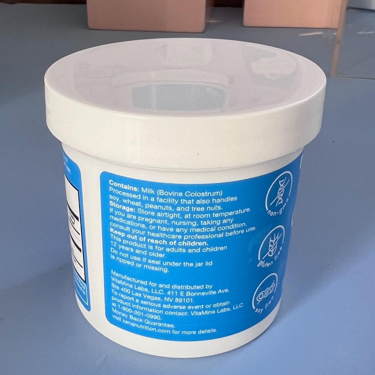 Zena Nutrition Bovines Kolostrum Pulver, 1000 mg reines Kolostrum, unterstützt Immun- und Verdauungsgesundheit, fördert die Darmgesundheit, Keto, glutenfrei, fettfrei, grasgefüttert, unaromatisiert, 30 Portionen