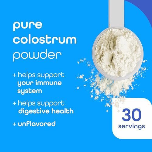 Zena Nutrition Bovines Kolostrum Pulver, 1000 mg reines Kolostrum, unterstützt Immun- und Verdauungsgesundheit, fördert die Darmgesundheit, Keto, glutenfrei, fettfrei, grasgefüttert, unaromatisiert, 30 Portionen