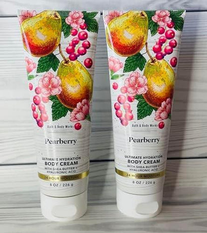 Bath & Body Works Pearberry Ultimate Hydration Body Cream 8 Unzen – Pack mit 2