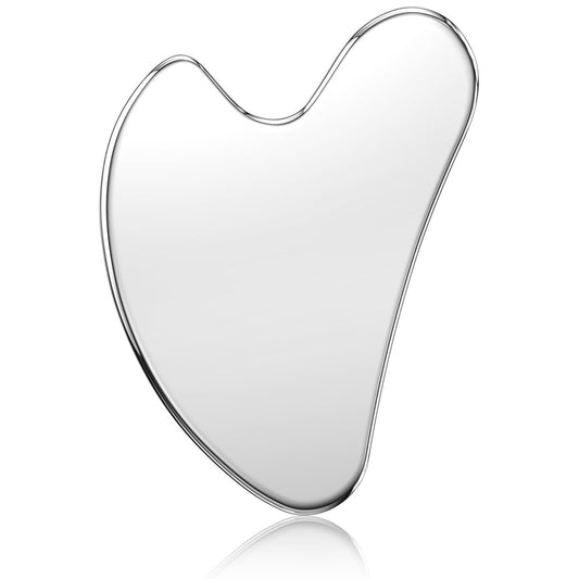 CAEYPOAR Edelstahl Gua Sha Gesichtswerkzeug – Upgrade Metall Gua-Sha, Guasha Tool für Gesichts- und Körperbehandlung, Muskelverspannungen und Schwellungen lindern, Hautpflege Geschenk für Damen