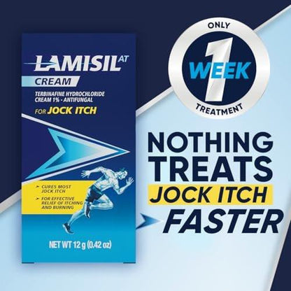 Lamisil Pilzcreme gegen Jock Itch | 1-Wochen-Behandlung | Klinisch erwiesen | Schnelle und wirksame Linderung von Juckreiz, Brennen und Rötungen | 0,42 oz (12 g)