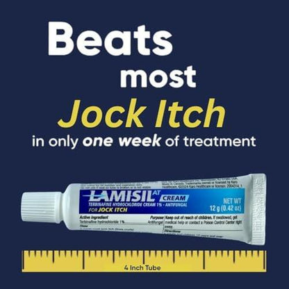Lamisil Pilzcreme gegen Jock Itch | 1-Wochen-Behandlung | Klinisch erwiesen | Schnelle und wirksame Linderung von Juckreiz, Brennen und Rötungen | 0,42 oz (12 g)