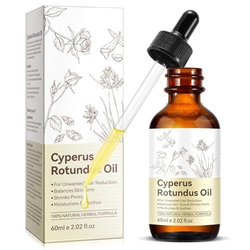 Cyperus Rotundus Öl – Natürliches Öl zur Haarentfernung und Reduzierung von Körperbehaarung, hydratisiert und glättet die Haut, für alle Hauttypen (60 ml)