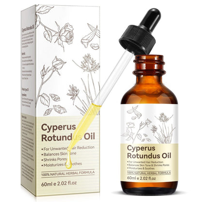 Cyperus Rotundus Öl – Natürliches Öl zur Haarentfernung und Reduzierung von Körperbehaarung, hydratisiert und glättet die Haut, für alle Hauttypen (60 ml)
