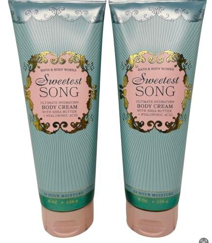 Bath & Body Works Women's Sweetest Song Ultimate Hydration Body Cream 8 Unzen (Pack mit 2)