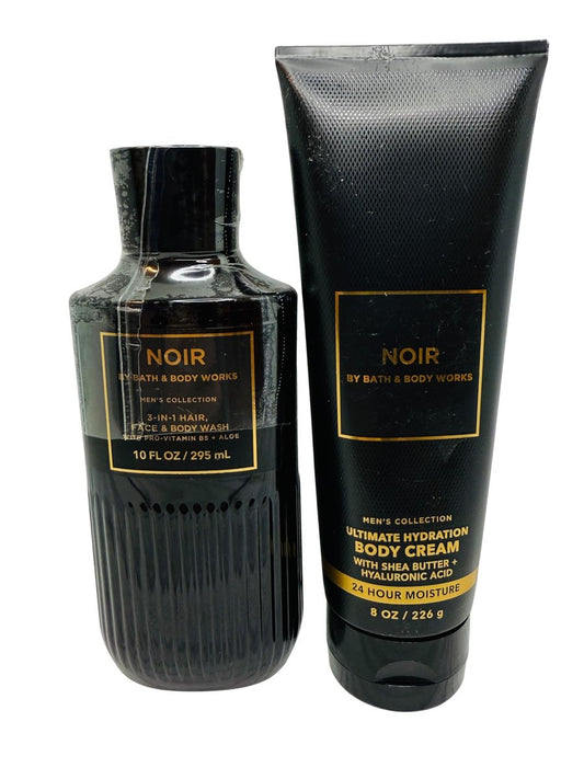 Bath & Body Works Noir Ultimate Hydration Body Cream & Body Gel Wash 2er Set – 18 fl oz