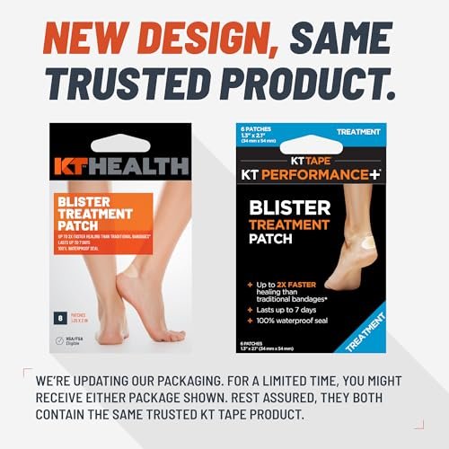 KT Health Blasenbehandlung Hydrokolloid-Pflaster, 8 Stück, Beige, wasserdicht