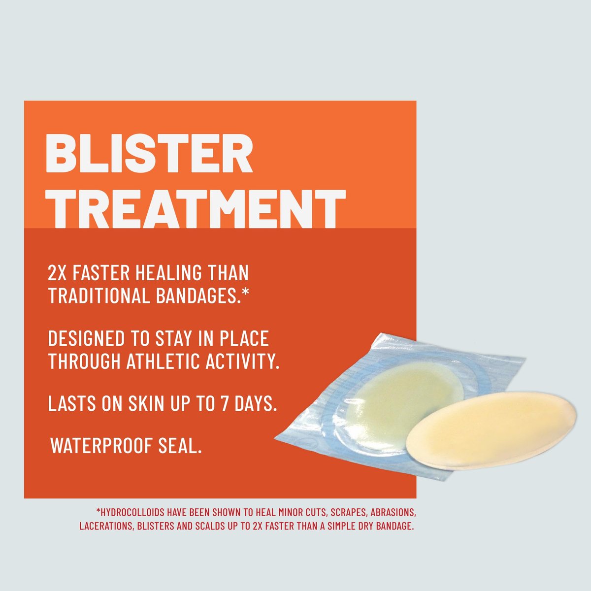 KT Health Blasenbehandlung Hydrokolloid-Pflaster, 8 Stück, Beige, wasserdicht
