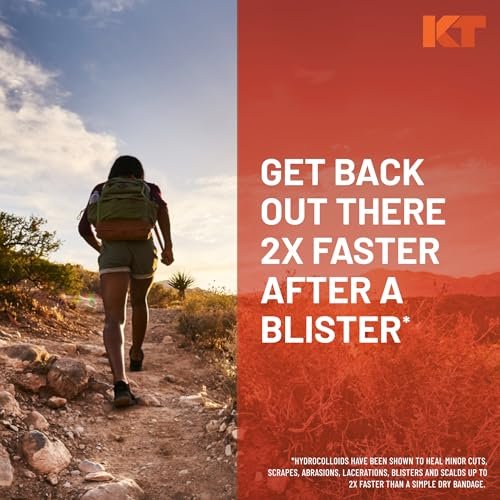 KT Health Blasenbehandlung Hydrokolloid-Pflaster, 8 Stück, Beige, wasserdicht
