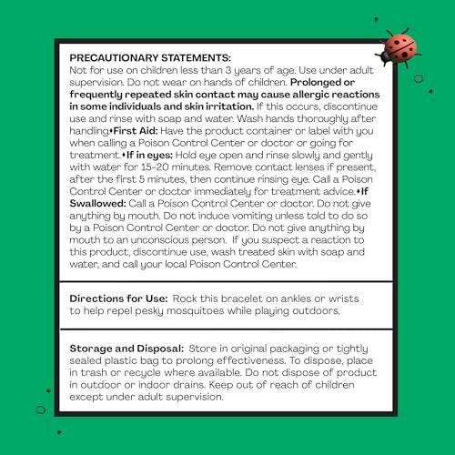 Hello Bello Kinder Mücken-Abwehrarmbänder mit natürlichem Citronella- und Pfefferminzöl, 5er-Beutel