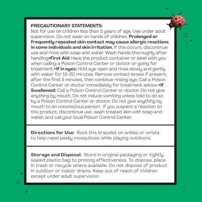 Hello Bello Kinder Mücken-Abwehrarmbänder mit natürlichem Citronella- und Pfefferminzöl, 5er-Beutel