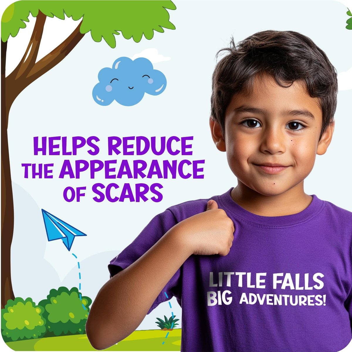 Cicatricure Advanced Scar Gel für Kinder – Sanfte Formel zur Verbesserung des Narbenbildes, glättet und pflegt die Haut, für Gesicht und Körper, Traubenduft, 28 g