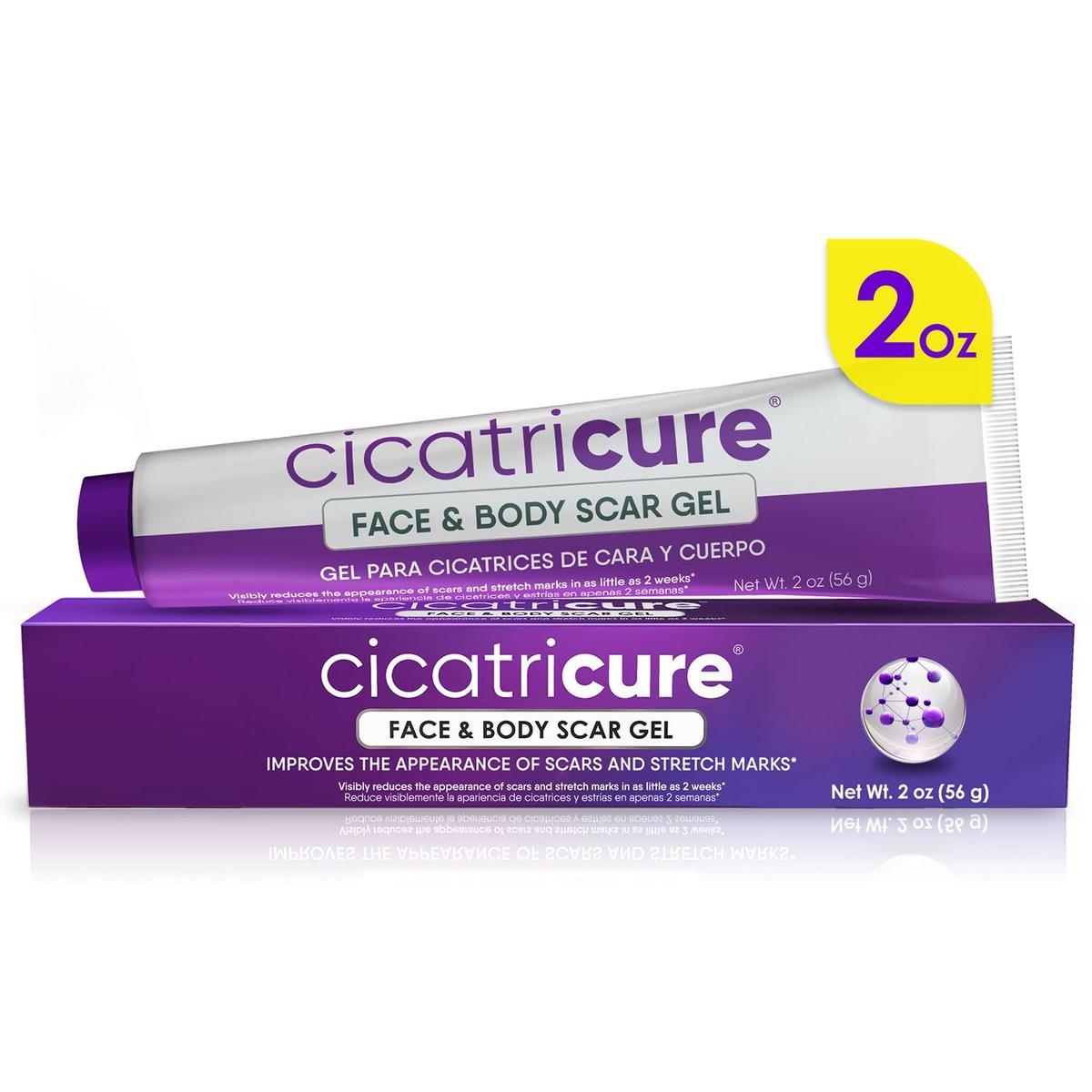 Cicatricure Advanced Scar Gel für Gesicht und Körper – Nachweislich Ergebnisse in 2 Wochen, Narbenbehandlung für Operationsnarben, Dehnungsstreifen, Verbrennungs- und Verletzungsnarben, Aknenarbenbehandlung, 56 g