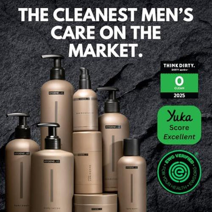 HygieneLab Body Lotion für Männer – EWG-zertifiziert, ultra-feuchtigkeitsspendend, ungiftig, schnell einziehend, parfümfrei, parabenfrei, sulfatfrei, tägliche Körperlotion für trockene Haut & empfindliche Haut, 12 oz