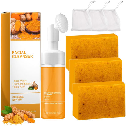 TPTAL Turmeric Wash & Care Set: Gesichtsreiniger & Seife mit Kurkuma, 2-teilig