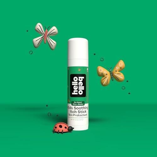 Hello Bello Kids Beruhigender Juckreiz-Stick, 0,5 oz, Hautschutz mit Ringelblume und Pfefferminzöl, gegen Insektenstiche und Hautausschläge