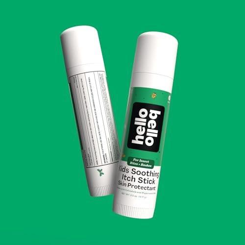 Hello Bello Kids Beruhigender Juckreiz-Stick, 0,5 oz, Hautschutz mit Ringelblume und Pfefferminzöl, gegen Insektenstiche und Hautausschläge