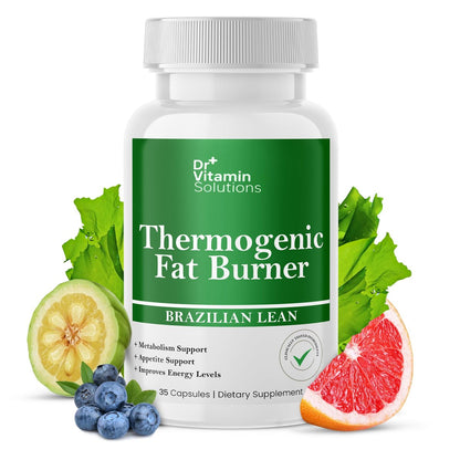 Thermogene Fatburner Brazilian Lean – Abnehmkapseln für Frauen & Männer | Appetitzügler & Stoffwechsel-Booster mit Grüntee, Garcinia | Bauchfett, Energie & Blähungen Unterstützung – 35 Kapseln