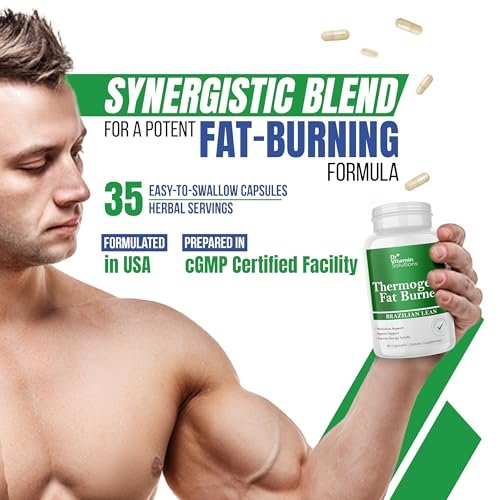 Thermogene Fatburner Brazilian Lean – Abnehmkapseln für Frauen & Männer | Appetitzügler & Stoffwechsel-Booster mit Grüntee, Garcinia | Bauchfett, Energie & Blähungen Unterstützung – 35 Kapseln