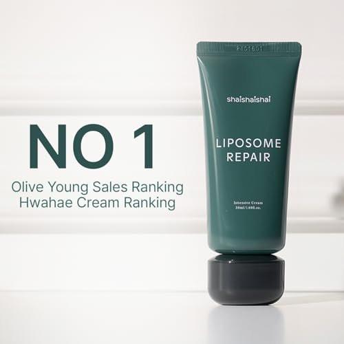 shaishaishai LIPOSOME REPAIR MILKY Cream – Feuchtigkeitsspendende, leichte Barrierepflege mit Kollagen-Boost, ultra-beruhigende Feuchtigkeit, nicht fettend, parfümfrei, koreanische Hautpflege, 50 ml