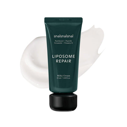 shaishaishai LIPOSOME REPAIR MILKY Cream – Feuchtigkeitsspendende, leichte Barrierepflege mit Kollagen-Boost, ultra-beruhigende Feuchtigkeit, nicht fettend, parfümfrei, koreanische Hautpflege, 50 ml