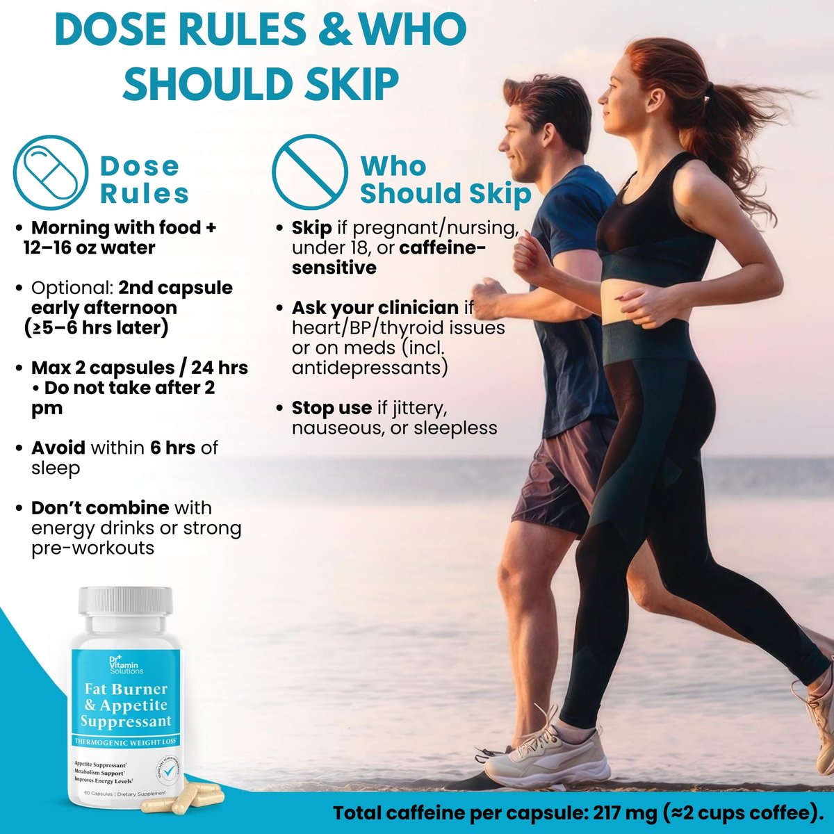 Fatburner für Frauen & Männer – Appetitzügler zur Gewichtsabnahme – Kapseln mit Stoffwechsel-Booster, Thermogenese, Chrom, Koffein & grünem Tee – 30 Kapseln