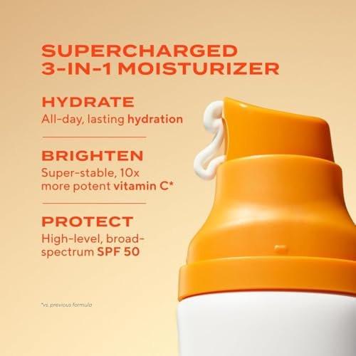 Murad Superactive Brightening Moisturizer SPF 50 – Vitamin-C-reiche, ultraleichte Feuchtigkeitspflege mit Lipid-Boosting-Technologie für vorbeugenden Anti-Aging-Schutz vor UVA/UVB – 1,7 Fl Oz