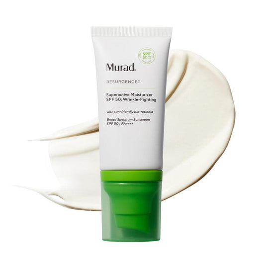 Murad Superactive Anti-Falten Feuchtigkeitscreme mit SPF 50 - Bio-Retinoid Ultra-Sheer Gesichtssonnencreme gegen feine Linien und Falten mit UV-Schutz - 50 ml